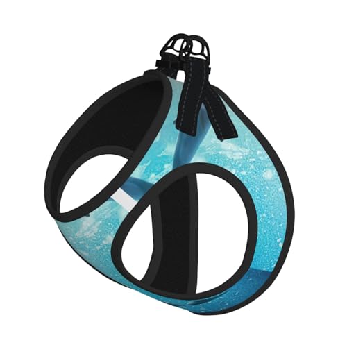 Winter-Hundegeschirr mit Delfin-Aufdruck, reflektierend, Hundezubehör für kleine, mittelgroße und große Hunde und Katzen von YUBVCF