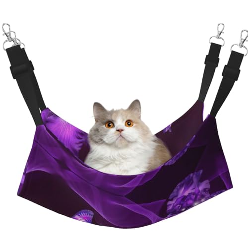 YUBVCF Purple Butterfly Haustierbett, weich, für Frettchen, Kätzchen, Welpen, kleine Hunde, verstellbarer Gurt, 1 Stück YUBVCF Purple Butterfly Haustierbett, weich, für Frettchen, Kätzchen, Welpen, kleine Hunde, verstellbarer Gurt, 1 Stück von YUBVCF