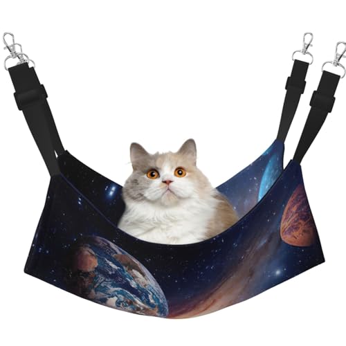 YUBVCF Universe Planet weiches Haustierbett, passend für Frettchen, Kätzchen, Welpen, kleine Hunde, verstellbarer Gurt YUBVCF Universe Planet weiches Haustierbett, passend für Frettchen, Kätzchen, Welpen, kleine Hunde, verstellbarer Gurt von YUBVCF