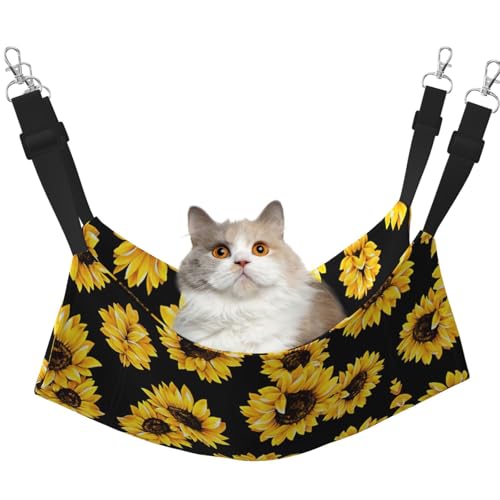 YUBVCF Weiches Haustierbett für Frettchen, Kätzchen, Welpen, kleine Hunde, verstellbarer Gurt, Sonnenblume YUBVCF Weiches Haustierbett für Frettchen, Kätzchen, Welpen, kleine Hunde, verstellbarer Gurt, Sonnenblume von YUBVCF