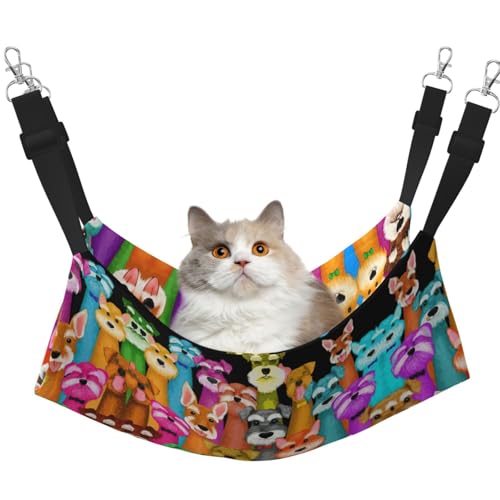 YUBVCF Weiches Haustierbett für Frettchen, Kätzchen, Welpen, kleine Hunde, verstellbarer Gurt, süßes Schnauzer-Design YUBVCF Weiches Haustierbett für Frettchen, Kätzchen, Welpen, kleine Hunde, verstellbarer Gurt, süßes Schnauzer-Design von YUBVCF