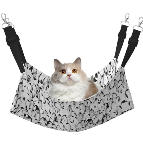 YUBVCF Weiches Haustierbett mit Pinguin-Muster, passend für Frettchen, Kätzchen, Welpen, kleine Hunde, verstellbarer Riemen YUBVCF Weiches Haustierbett mit Pinguin-Muster, passend für Frettchen, Kätzchen, Welpen, kleine Hunde, verstellbarer Riemen von YUBVCF
