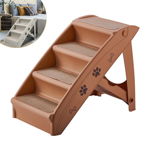 YUCHUAN Hundetreppe Klappbare Haustiertreppe 58,5cm Hoch, 4-Stufig Faltbare Katzentreppe, Maximale Belastung 75kg, Tiertreppe mit Rutschfester Matte für Hunde und Katzen,3 YUCHUAN Hundetreppe Klappbare Haustiertreppe 58,5cm Hoch, 4-Stufig Faltbare Katzentreppe, Maximale Belastung 75kg, Tiertreppe mit Rutschfester Matte für Hunde und Katzen,3 von YUCHUAN