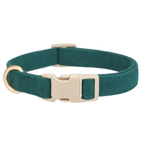 YUDOTE Hundehalsband aus weichem Cord mit Kunststoffclip, bequem und verstellbar, für große Hunde, den täglichen Gebrauch, Waldgrün YUDOTE Hundehalsband aus weichem Cord mit Kunststoffclip, bequem und verstellbar, für große Hunde, den täglichen Gebrauch, Waldgrün von YUDOTE