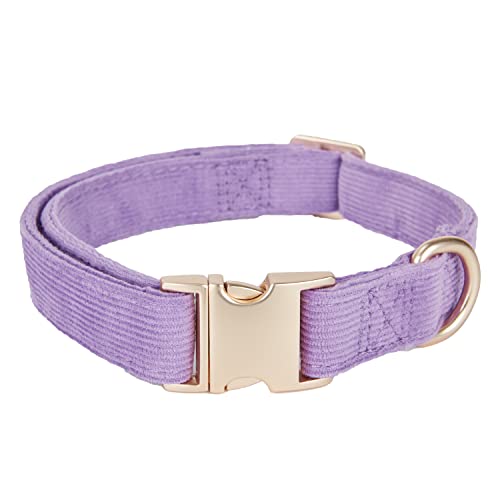 YUDOTE Ultraweiches Hundehalsband natürliche Baumwolle Cord für Mittel Hunde mit empfindlicher Haut,Flieder YUDOTE Ultraweiches Hundehalsband natürliche Baumwolle Cord für Mittel Hunde mit empfindlicher Haut,Flieder von YUDOTE