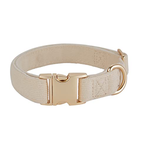 YUDOTE Ultraweiches Hundehalsband natürliche Baumwolle Cord für Kleine Hunde mit empfindlicher Haut,Cremeweiß YUDOTE Ultraweiches Hundehalsband natürliche Baumwolle Cord für Kleine Hunde mit empfindlicher Haut,Cremeweiß von YUDOTE