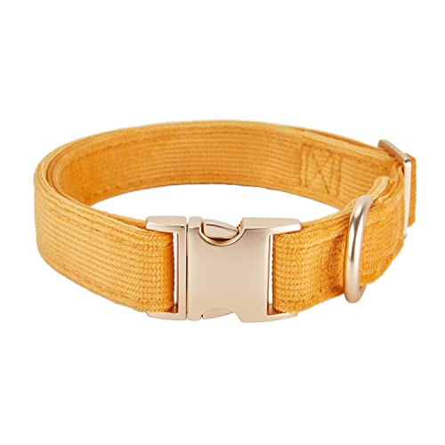 YUDOTE Ultraweiches Hundehalsband natürliche Baumwolle Cord für Kleine Hunde mit empfindlicher Haut,Orange YUDOTE Ultraweiches Hundehalsband natürliche Baumwolle Cord für Kleine Hunde mit empfindlicher Haut,Orange von YUDOTE