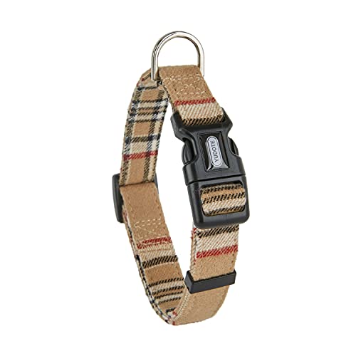 YUDOTE Weiches Hundehalsband, mit Stoff umwickelte Karierte Halsbänder, Nicht reizend für kleine Hunde mit empfindlicher Haut,Beige YUDOTE Weiches Hundehalsband, mit Stoff umwickelte Karierte Halsbänder, Nicht reizend für kleine Hunde mit empfindlicher Haut,Beige von YUDOTE