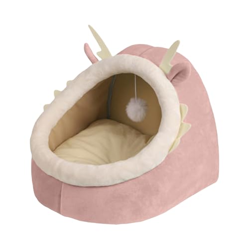 YUEHUINIAO Katzenhöhlenbett in Drachenform, halbgeschlossenes Haus, kleine Katzen, Schlafbett, warmes Bett für Haustiere, Katzen, kleine Hunde, abnehmbar YUEHUINIAO Katzenhöhlenbett in Drachenform, halbgeschlossenes Haus, kleine Katzen, Schlafbett, warmes Bett für Haustiere, Katzen, kleine Hunde, abnehmbar von YUEHUINIAO