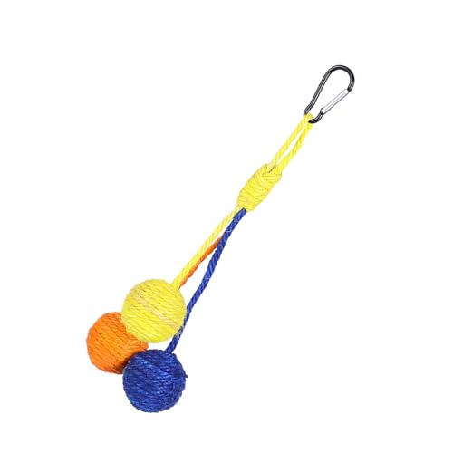 YUELER Interaktives Katzen-Sisalseil-Kugel Spielzeug Kratz- und Kauspaß, Indoor-Spielspielzeug, Sisal-Kratzkugel-Spielzeug YUELER Interaktives Katzen-Sisalseil-Kugel Spielzeug Kratz- und Kauspaß, Indoor-Spielspielzeug, Sisal-Kratzkugel-Spielzeug von YUELER