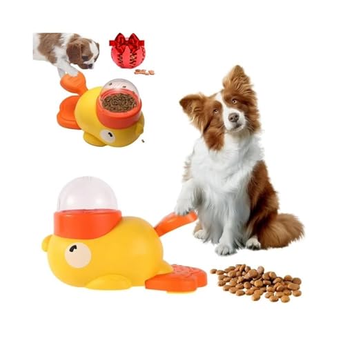 YUEMOL Duck Treat Dispenser 2-in-1-interaktiver Futterspender „Gelbe Ente“, Leckerli-Spenderspielzeug mit manueller Presse, Leckerli-Spender-Hundespielzeug for kleine, mittelgroße und große Hunde(Yell YUEMOL Duck Treat Dispenser 2-in-1-interaktiver Futterspender „Gelbe Ente“, Leckerli-Spenderspielzeug mit manueller Presse, Leckerli-Spender-Hundespielzeug for kleine, mittelgroße und große Hunde(Yell von YUEMOL