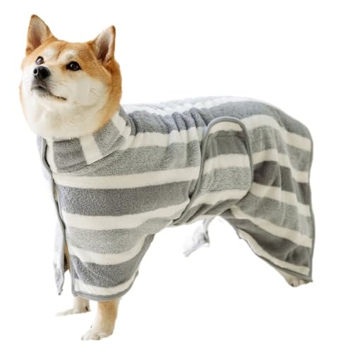 YUEMOL Hundehandtuch Robe 1 Stück Hundebademantel, extra großes dickes Hundebadetuch, saugfähiges schnell trocknendes Hundehandtuch, Gold Shiba Katze Badetuch nach Bad verwendet (S) von YUEMOL
