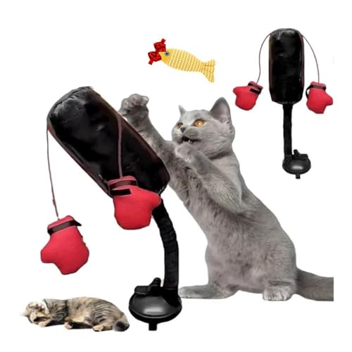 YUEMOL Katzen-Halloween-Kostüm, interaktives Katzen-Boxspielzeug, Boxsack, selbststehendes Spiel-Fitnessstudio für Kätzchen, Stressabbau-Spielzeug, langlebiger Kratztrainer YUEMOL Katzen-Halloween-Kostüm, interaktives Katzen-Boxspielzeug, Boxsack, selbststehendes Spiel-Fitnessstudio für Kätzchen, Stressabbau-Spielzeug, langlebiger Kratztrainer von YUEMOL