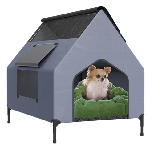 YUENFONG Hundehütte 2 in 1 Hundeliege mit Baldachin, Hundebett Erhöhte mit Deckel, Hundezelt Haustierzelt Hundehaus bis 40 kg, für Hunde und Katzen, 91 x 65.5 x 86.5cm YUENFONG Hundehütte 2 in 1 Hundeliege mit Baldachin, Hundebett Erhöhte mit Deckel, Hundezelt Haustierzelt Hundehaus bis 40 kg, für Hunde und Katzen, 91 x 65.5 x 86.5cm von YUENFONG