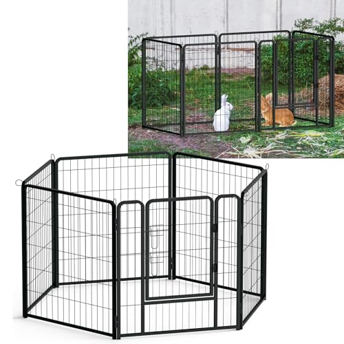 YUENFONG Welpenlaufstall 80cm hoch Welpenauslauf 6 TLG Freilaufgehege, Hundelaufstall Tierlaufstall mit Tür, für Hunde Kaninchen Kleintiere, 6 Stück YUENFONG Welpenlaufstall 80cm hoch Welpenauslauf 6 TLG Freilaufgehege, Hundelaufstall Tierlaufstall mit Tür, für Hunde Kaninchen Kleintiere, 6 Stück von YUENFONG