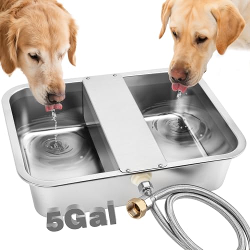 YUEPET Automatischer Wassernapfspender für Hunde im Freien, automatischer Wasserspender für große Hunde, Edelstahl, automatische Befüllung, Hundebewässerung, mit Schwimmerventil, für Haustiere, Innen YUEPET Automatischer Wassernapfspender für Hunde im Freien, automatischer Wasserspender für große Hunde, Edelstahl, automatische Befüllung, Hundebewässerung, mit Schwimmerventil, für Haustiere, Innen von YUEPET