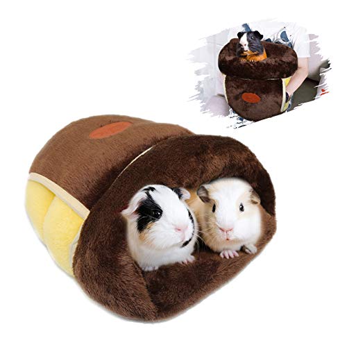 YUEPET Meerschweinchenbett, Kuschelhöhle, warmes Fleece, gemütliches Haus, Bettwäsche, Schlafkissen, Käfignest für Kleintiere, Eichhörnchen, Chinchilla, Igel, Käfigzubehör, Braun YUEPET Meerschweinchenbett, Kuschelhöhle, warmes Fleece, gemütliches Haus, Bettwäsche, Schlafkissen, Käfignest für Kleintiere, Eichhörnchen, Chinchilla, Igel, Käfigzubehör, Braun von YUEPET