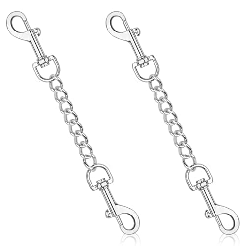 YUEPET Metall-Sicherheitsclips für Hundehalsbänder, 21,6 cm, strapazierfähig, doppelendig, Edelstahl, 2 Stück YUEPET Metall-Sicherheitsclips für Hundehalsbänder, 21,6 cm, strapazierfähig, doppelendig, Edelstahl, 2 Stück von YUEPET