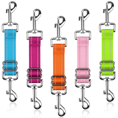 YUEPET Sicherheits-Halsband-Clips für Hunde, verstellbare Zinken, reflektierend, doppelseitiger Backup-Verschluss, Leinenverbinder für Hundegeschirr am Halsband, Sicherheitsclip (Blau + Rosarot + YUEPET Sicherheits-Halsband-Clips für Hunde, verstellbare Zinken, reflektierend, doppelseitiger Backup-Verschluss, Leinenverbinder für Hundegeschirr am Halsband, Sicherheitsclip (Blau + Rosarot + von YUEPET