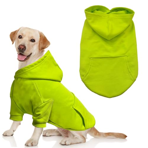 YUERUIJIA Hunde-Kapuzenpullover, Welpen-Sweatshirt, Tasche für kleine, mittelgroße und große Hunde, Katzen, weich und bequem, 100 % Baumwolle, Pullover, Hemden, Hunde-Pyjama, warmes Outfit, von YUERUIJIA