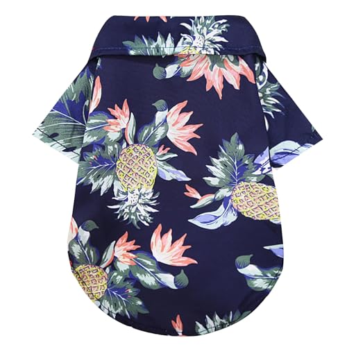 Hawaii Hunde Shirts für Kleine,Sommer Hundeshirts,Pet Poloshirt T-Shirt,Hunde Shirt für Kleine Dog,Hundeshirt Bedruckte T-Shirts Schnell Trocknende Atmungsaktive für Small Dog Katzen (Marineblau,L) Hawaii Hunde Shirts für Kleine,Sommer Hundeshirts,Pet Poloshirt T-Shirt,Hunde Shirt für Kleine Dog,Hundeshirt Bedruckte T-Shirts Schnell Trocknende Atmungsaktive für Small Dog Katzen (Marineblau,L) von YUEXNKO