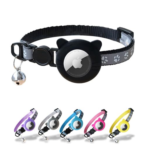 Airtag-Katzenhalsbänder, reflektierendes Airtag-Katzenhalsband mit Sicherheitsschnalle und Glocke, verstellbares Katzenhalsband mit Airtag-Halter, kompatibel mit Apple Airtag für kleine Haustiere, 2 Airtag-Katzenhalsbänder, reflektierendes Airtag-Katzenhalsband mit Sicherheitsschnalle und Glocke, verstellbares Katzenhalsband mit Airtag-Halter, kompatibel mit Apple Airtag für kleine Haustiere, 2 von YUEYINGMG