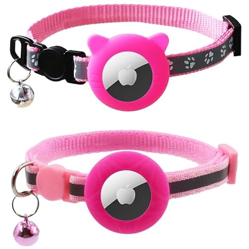 Airtag-Katzenhalsbänder, reflektierendes Airtag-Katzenhalsband mit Sicherheitsschnalle und Glocke, verstellbares Katzenhalsband mit Airtag-Halter, kompatibel mit Apple Airtag für kleine Haustiere Airtag-Katzenhalsbänder, reflektierendes Airtag-Katzenhalsband mit Sicherheitsschnalle und Glocke, verstellbares Katzenhalsband mit Airtag-Halter, kompatibel mit Apple Airtag für kleine Haustiere von YUEYINGMG