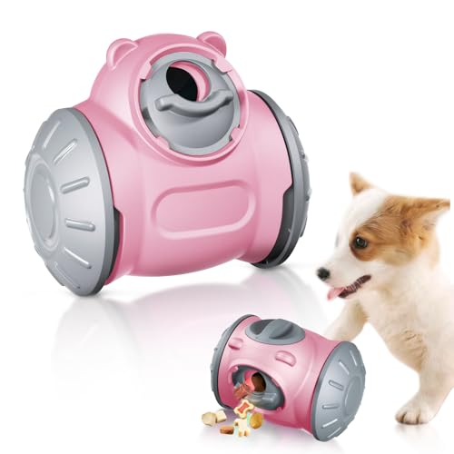 Hundespielzeug Intelligenz,Interaktives Hundespielzeug zur Förderung der Intelligenz,Slow Feeder für Hunde zur Verbesserung der Verdauung,Unterhaltsames Spielzeug für Hunde zur Futterausgabe(Rosa) von YUFFQOPC