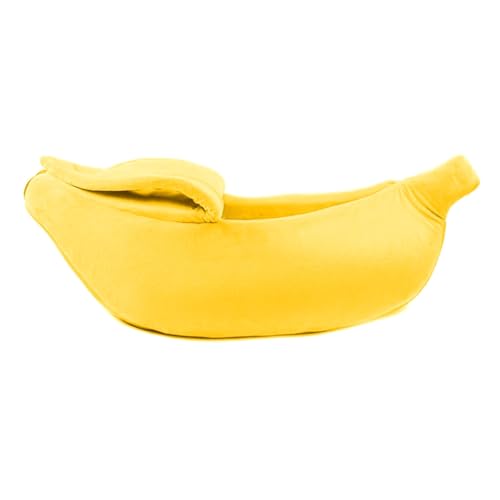Haustier-Bananenbett, weich, für den Innenbereich, halbgeschlossen, Höhlenzelt für Katzen, Kätzchen, Welpen, kleine Tiere, dickes Kissen Haustier-Bananenbett, weich, für den Innenbereich, halbgeschlossen, Höhlenzelt für Katzen, Kätzchen, Welpen, kleine Tiere, dickes Kissen von YUGSHNKFC