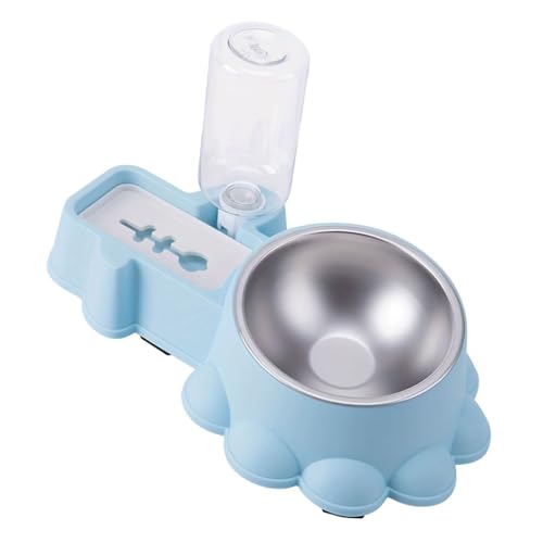 Katzen Napf mit Automatischer Wasserflasche Hund Feeder Bowl Erhöhte Katzen Doppelnapf Trinknapf Katzen Füttern Bewässerung Supp von YUGSHNKFC