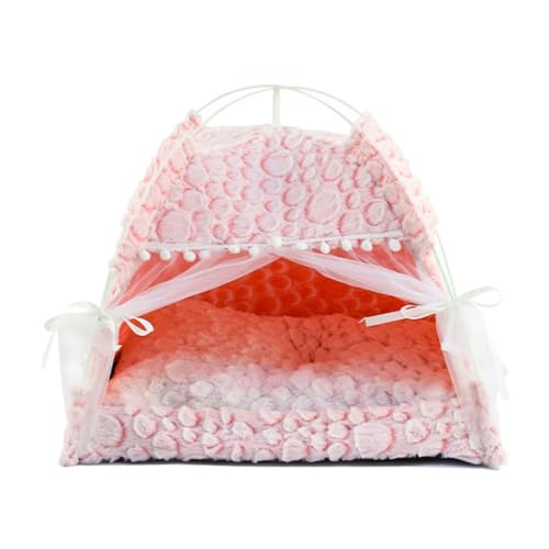 Lovely Plushie Pet Tipi Zelt für Kätzchen, Hunde, leichtes und abnehmbares Kätzchenbett, Design mit waschbarem Bett Lovely Plushie Pet Tipi Zelt für Kätzchen, Hunde, leichtes und abnehmbares Kätzchenbett, Design mit waschbarem Bett von YUGSHNKFC