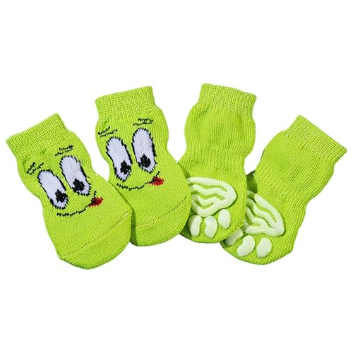 YUGSHNKFC 4pcs Winter Haustierhund Socken Weich Bequeme Haustier Socken Hochelastizitäten Socken Fashion Pet Accessoires von YUGSHNKFC