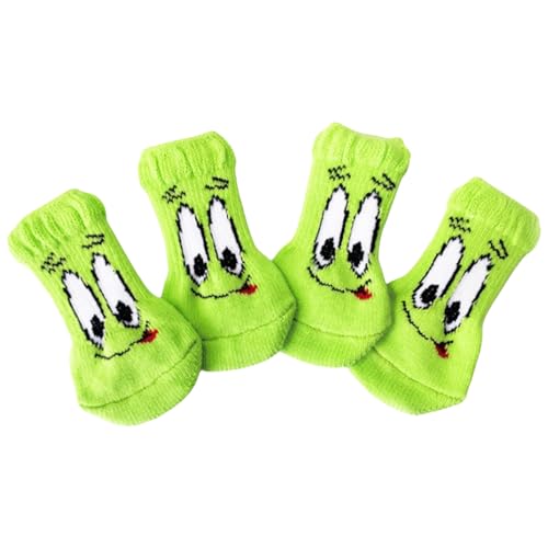 YUGSHNKFC 4pcs Winter Haustierhund Socken Weich Bequeme Haustier Socken Hochelastizitäten Socken Fashion Pet Accessoires von YUGSHNKFC