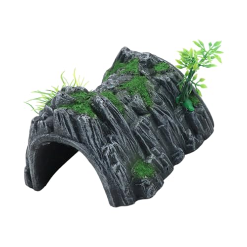 YUGSHNKFC Durability Harze Schildkröten Rückzugsschildkröten Kletterplattform Aquarien Stein Felsen für Stressabbau Reptilien Lebensräume von YUGSHNKFC