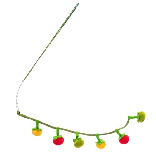 YUGSHNKFC Play Stick Teaser Quasten Tomate Für Kätzchen Zauberstab Spaß Und Unterhaltungsstange von YUGSHNKFC