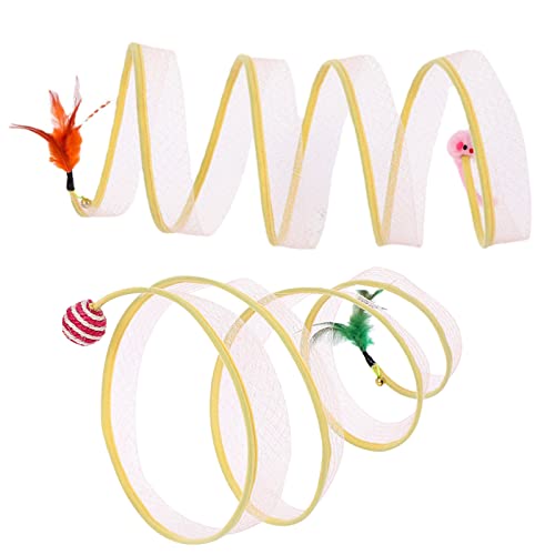 2 Stück Tunnel S-Form Spielzeug mit niedlichen Sisal-Kugelfedern Spielröhre Spielröhre in der Mitte Knistertunnel Versteck 2 Stück Tunnel S-Form Spielzeug mit niedlichen Sisal-Kugelfedern Spielröhre Spielröhre in der Mitte Knistertunnel Versteck von YUHANGCIYE