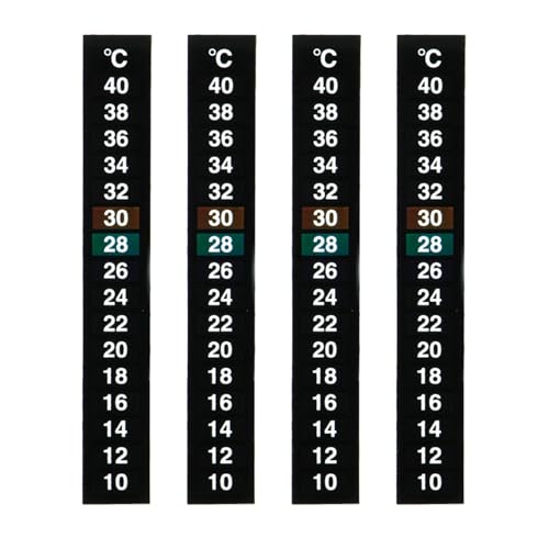 YUHANGCIYE Digitaler Temperatur-Aufkleber, selbstklebend, Thermometer, Streifen, Display, selbstklebende Aufkleber für Fische für Aquarien, selbstklebendes Thermometer, 4 Stück YUHANGCIYE Digitaler Temperatur-Aufkleber, selbstklebend, Thermometer, Streifen, Display, selbstklebende Aufkleber für Fische für Aquarien, selbstklebendes Thermometer, 4 Stück von YUHANGCIYE