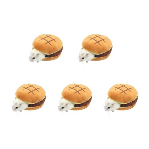 YUHANGCIYE Hamster Warmbett Haus Hamburger Design für Kleintiere Käfig Zubehör für kleine Meerschweinchen Junior Streifenhörnchen von YUHANGCIYE