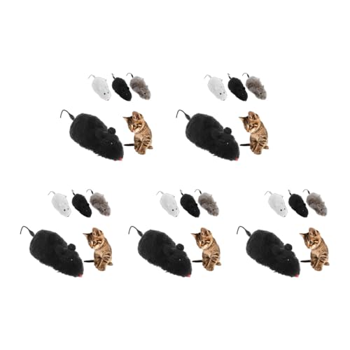 YUHANGCIYE Katzenspielzeug für Katzen, automatisches Bewegen, Rattenspielzeug, aufziehbar, Rennmäuse, Cartoon-Plüsch, Rattenspielzeug, interaktives Spielzeug YUHANGCIYE Katzenspielzeug für Katzen, automatisches Bewegen, Rattenspielzeug, aufziehbar, Rennmäuse, Cartoon-Plüsch, Rattenspielzeug, interaktives Spielzeug von YUHANGCIYE