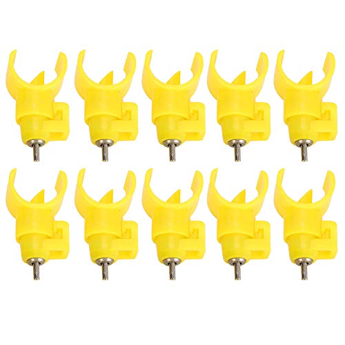 Hähnchen-Nippel-Trinkventil-Geflügel-Trinker 10PCS halbkreis gelbes ABS Hähnchen-Nippel-Trinkventil-Geflügel-Trinker 10PCS halbkreis gelbes ABS von YULEESIYIP