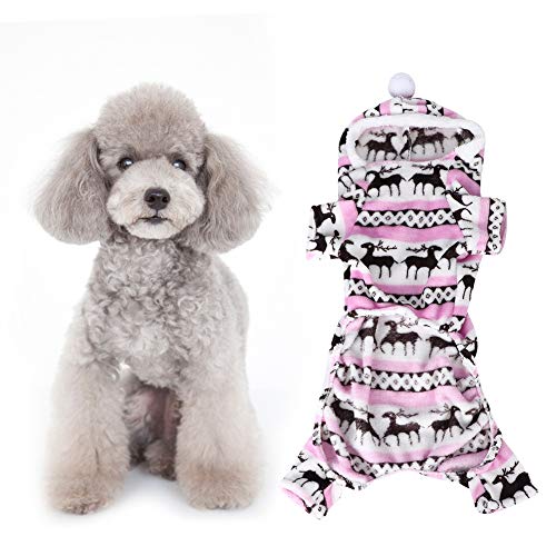 Warm Plüsch Winter süßer Hundetugen für kleine Hunde Welpenmantelkleidung Outfit (XL) von YULEESIYIP