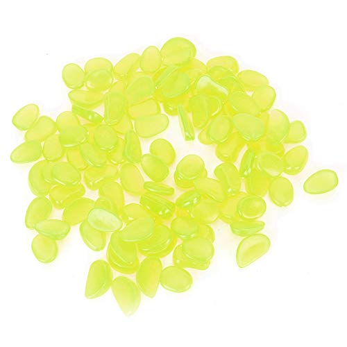 YULEESIYIP 100pcs Luminous Stone Fluoreszenzdekor Garten Yard Innen Aquarium Landschaft Dekoration (Green) von YULEESIYIP