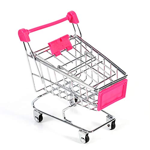 YULEESIYIP 3Colors Papagei Vogel Haustier Funny Intelligence Wachstum Mini Supermarkt Einkaufswagen Trolley (Rosenrot) von YULEESIYIP