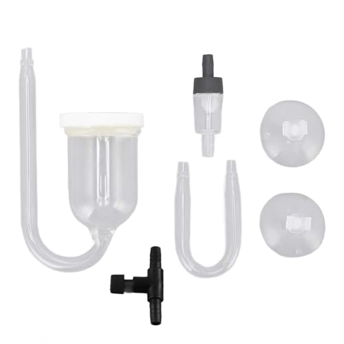 YULEESIYIP Aquariumblasendiffusor verhindern verstopfte transparente Glasluftraffiner gelöst Sauerstoffkohlendioxid für Fischtank von YULEESIYIP