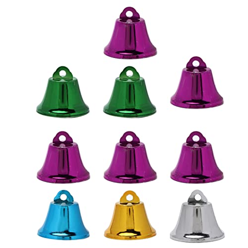 YULEESIYIP Bunte Eisen interaktive Glockenspielzeug für Papageien 10pcs Bunt Bells Vogel -DIY -Accessoire (3.2cm) von YULEESIYIP