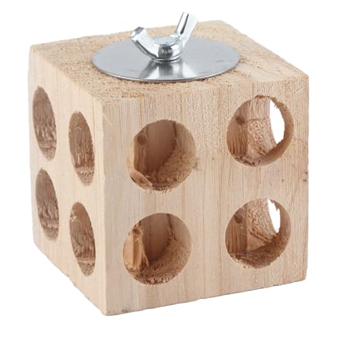 YULEESIYIP Holz Vogel Block Futtersuche Zerkleinern Spielzeug Papagei Kauen Barsch Unzertrennliche Nymphensittiche Wellensittiche (6cm) von YULEESIYIP