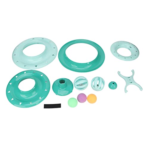 YULEESIYIP Katzen -Plattenspieler -Ball Mehrzweck Fun Puzzle 4 Level Katzenspielzeugwalze für Katzenjagdübung (Green) von YULEESIYIP