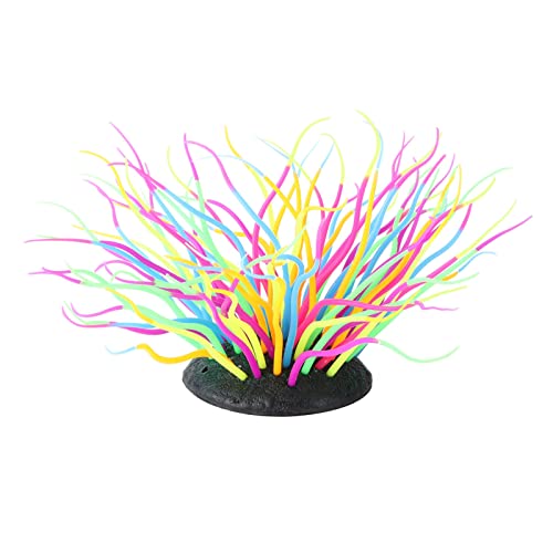 YULEESIYIP Künstliche Meeres Anemone Koralle Dekorative Silikonsimulation Leuchtend für Aquariumfischtank von YULEESIYIP