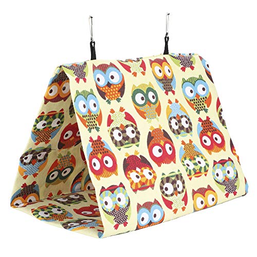 YULEESIYIP Leinwand Vogel Hängematte Eule Hanges Bett für Papageien leicht zu reinigen mit Hakenhüttenzubehör zu reinigen (L Red) von YULEESIYIP