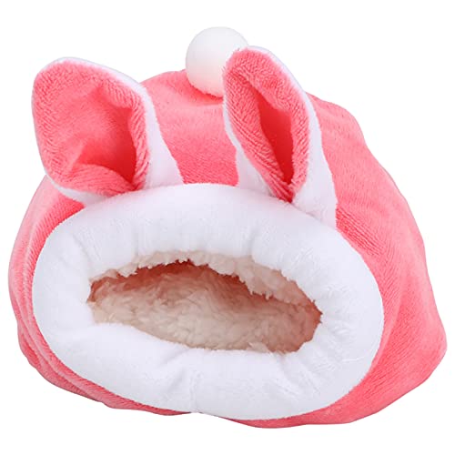 YULEESIYIP Nettes Baumwoll Warmer Haustier Hamster Nest Eichhörnchen Haus Spielzeug für kleine Tierkäfig (Rabbit Pattern) von YULEESIYIP